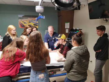 10th grade students tour Aspirus Ontonagon's Emergency Department